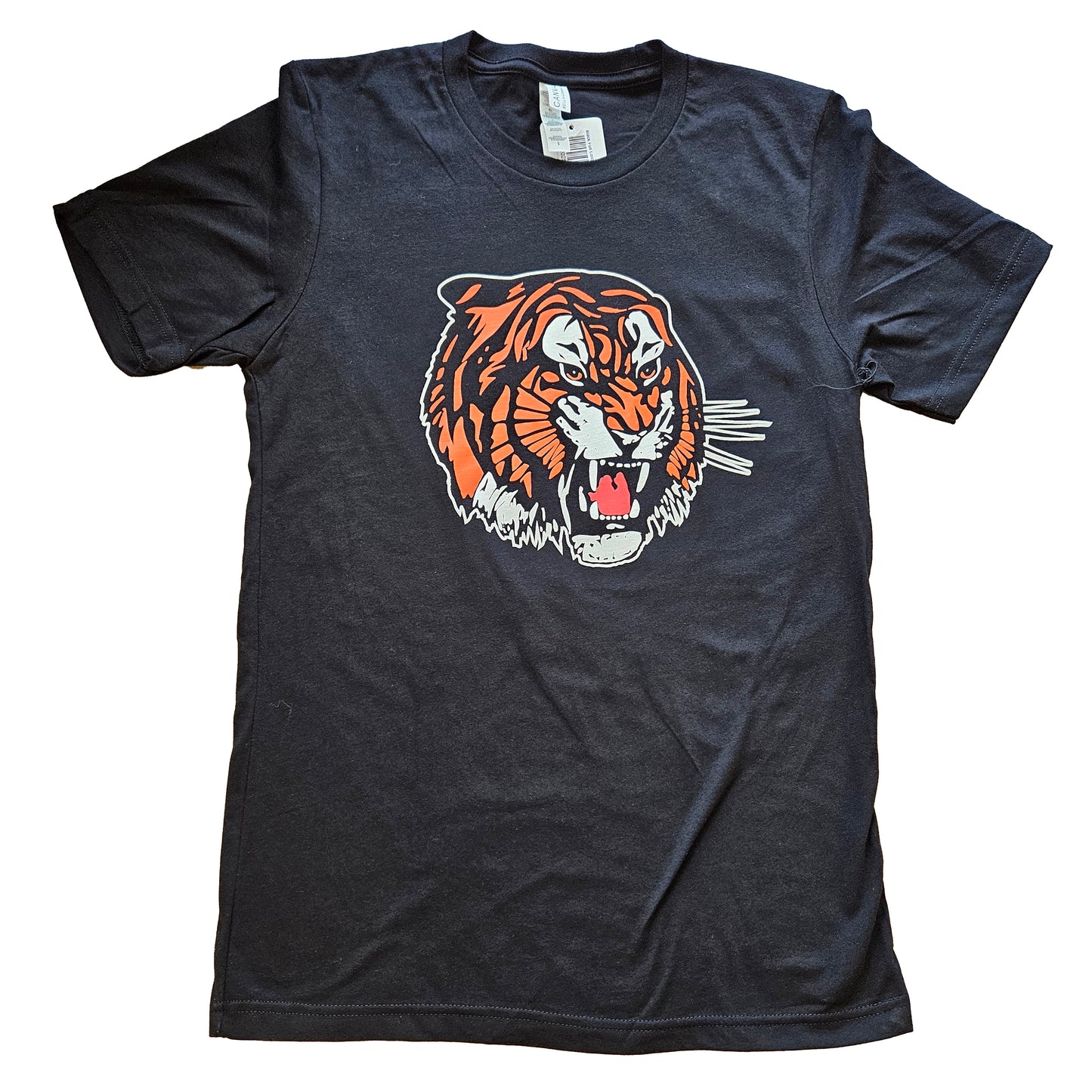 T-shirt with Full Colour Tiger Head in Black