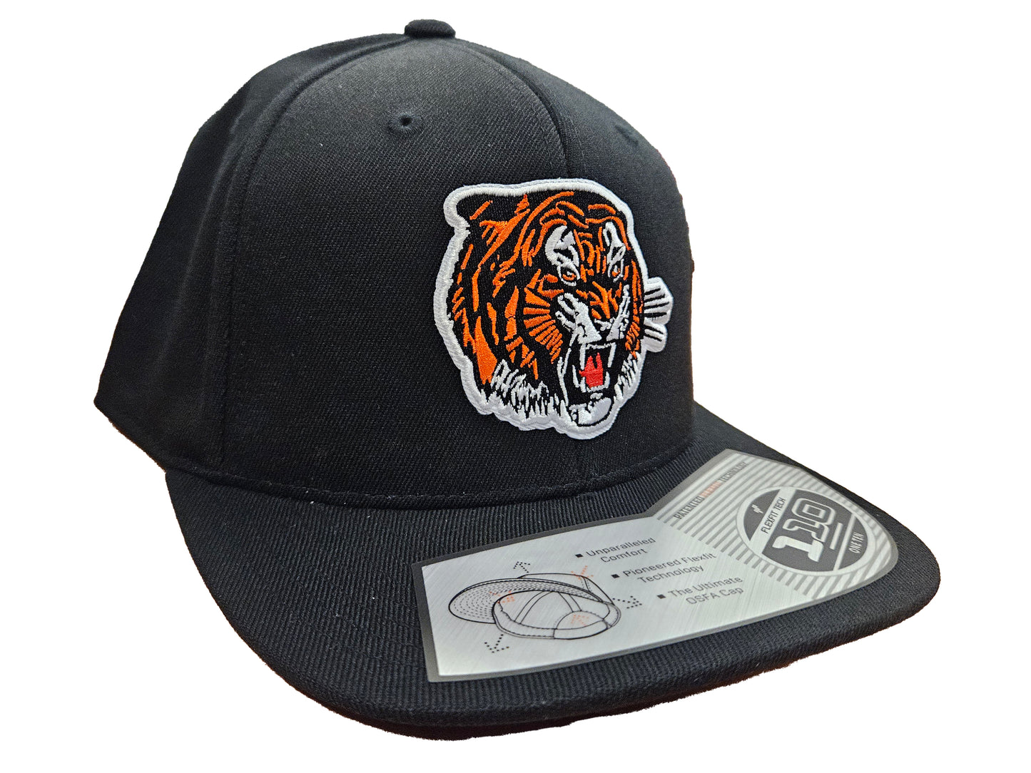 Flat Brim Hat with Tiger Head