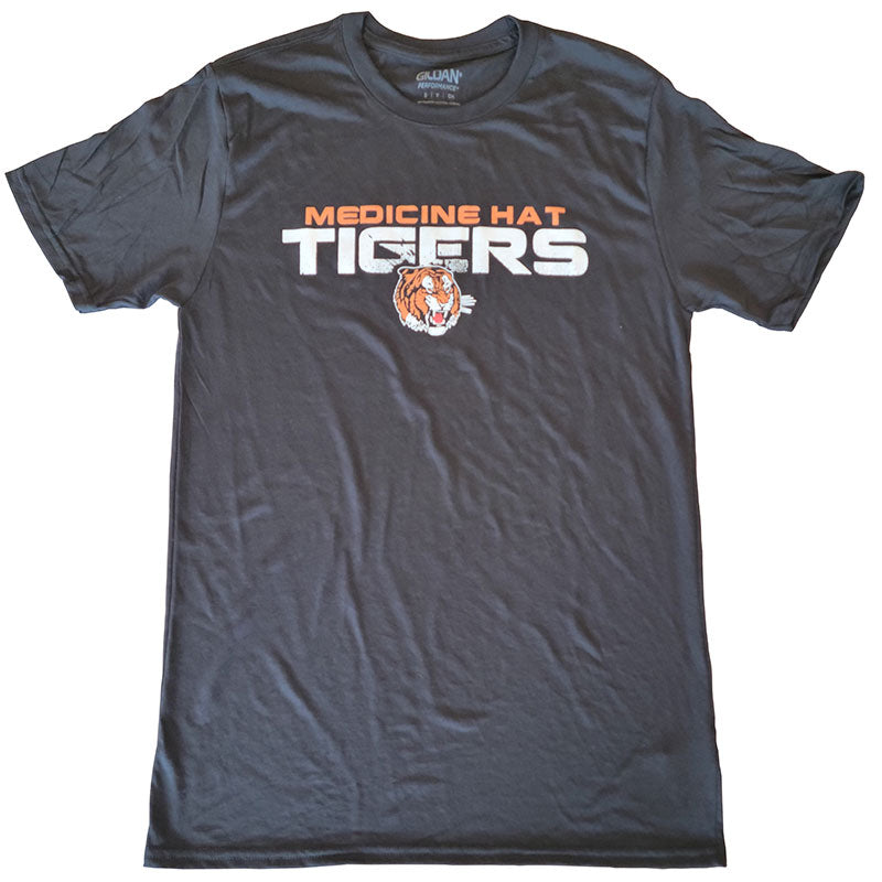 Adult Black Tee Medicine Hat Tigers Hockey Club Official Store