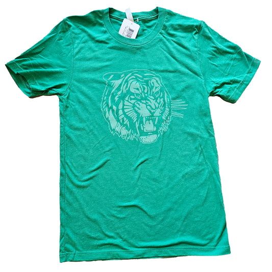 T-shirt with Tiger Head logo in Kelly Green