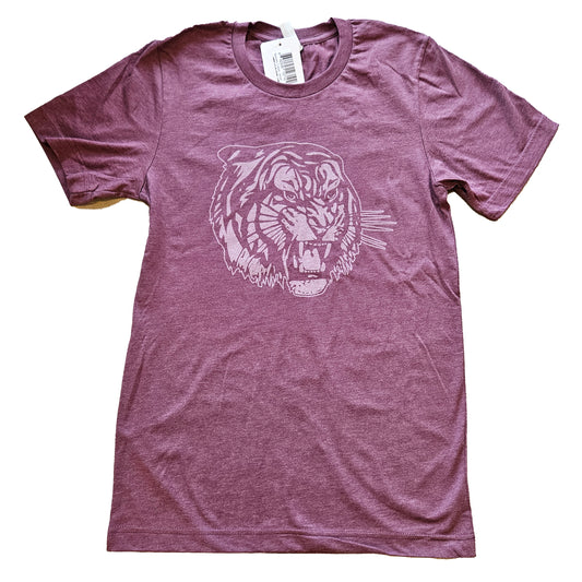 T-shirt with Tiger Head logo in Maroon
